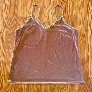Beautiful velvet rose gold camisole shirt